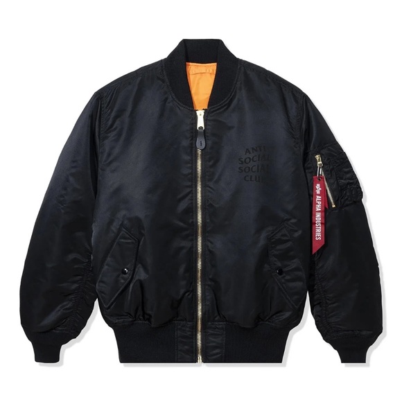ASSC Basket Rack 3M MA-1 Bomber AUTHENTIC Anti Social Social Club Sz L SOLD OUT - Picture 1 of 10